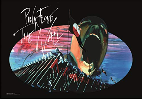 Heart Rock Bandiera Originale PINK FLOYD - HAMMERS Tessuto, Multicolore, 110x75x0.1 cm