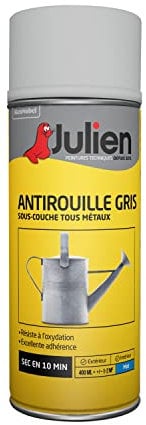 Julien Peinture Aérosol pour Préparation Supports - Antirouille Gris 400ml
