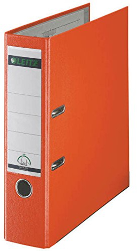 Sparpack Leitz 1010 Qualitäts-Ordner Plastik brei, mit patentierter 180º-Präzisionsmechanik 14 Farben zur Auswahl (20, orange)