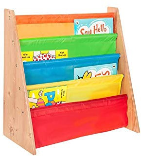 FiNeWaY@ CHILDREN'S BOOK STORAGE SLING SHELVES FOR 3+ YEARS (MULTICOLOURED)