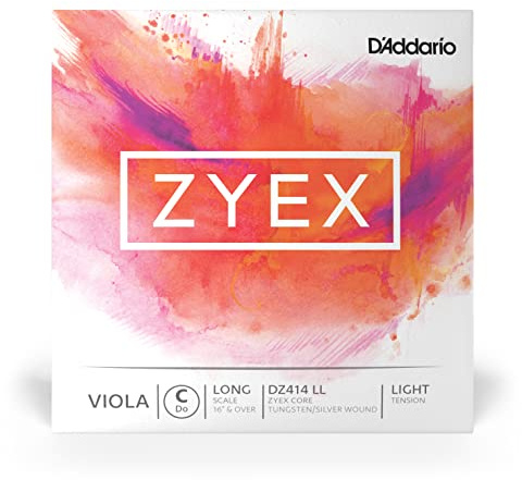 D'Addario DZ414-LL Zyex Viola Einzelsaite 'C' synthetische Faser Long Light