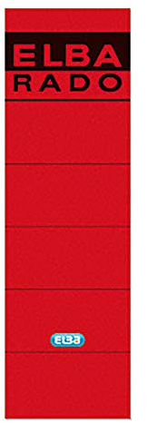 Elba 04617-RO Rückenschild kurz selbstklebend rot 19X5,9cm 10Stück