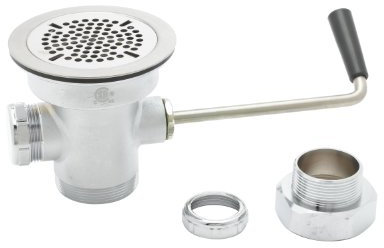 T & S Messing b-3950-xs Ablaufgarnitur Ablaufventil, kurzer Twist Griff, 3–1/2 x 2 und 1–1/2 Zoll Adapter