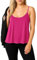 Re Tech UK Ladies New Camisole Cami Plain Strappy Swing Vest Top Flared Sleeveless, Hot Pink, Plus Size XXL 20-22
