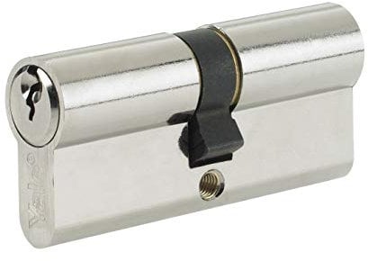 Yale P-ED4050-SNP Euro Double Cylinder, 3 Keys Supplied, Standard Security, Visi Packed, Suitable for All Door Types, 40:10:50 (100 mm), Nickel Finish