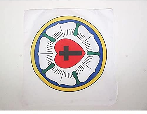 AZ FLAG - Drapeau Luthéranisme - 90x90 cm - Drapeau Luthérianisme - Protestantisme Martin Luther 100% Polyester Avec Fourreau et Cordelette - Pavillon 80 g