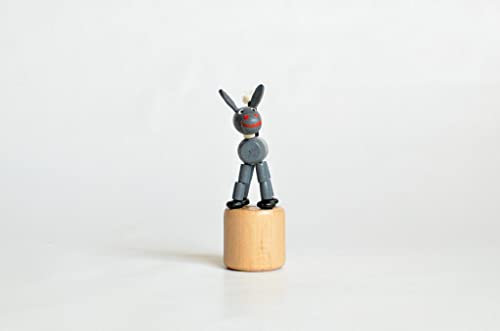 Rudolphs Schatzkiste Holzspielzeug Wackelfigur Esel Höhe=8,5cm NEU Spielzeug Wackeln Wackeltier Wackelspielzeug Figur Holzspielzeug Holztier Tier Drücken Drückfigur Holz Holzfiguren Seiffen