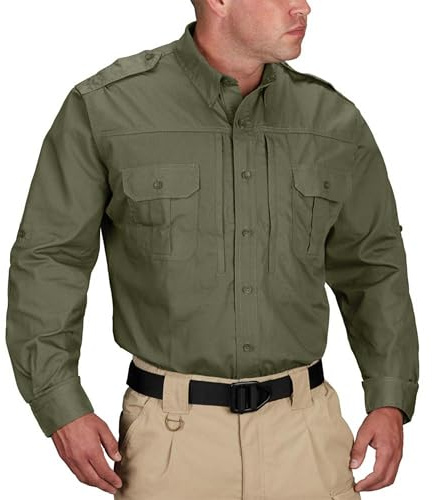 Propper da Uomo a Maniche Lunghe tattico Camicia, Uomo, Long Sleeve, Olive