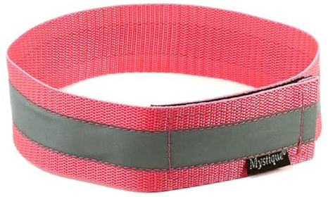 Mystique Signalhalsband mit Klettverschluss Reflexhalsband 35cm Neon pink