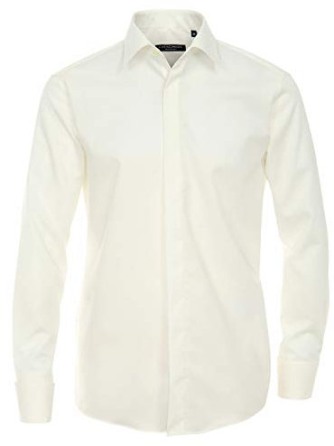 CASAMODA - Evening - Festliches Bügelfreies Herren Hemd, weiß und Creme (005335)