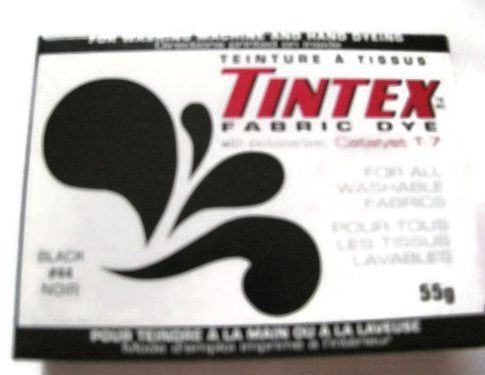 Lot of 1 Tintex Brand Black Fabric Dye #44
