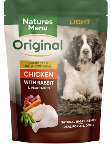 Natures Menu Dog Food Pouch Light Chicken with Rabbit (8 x 300g)