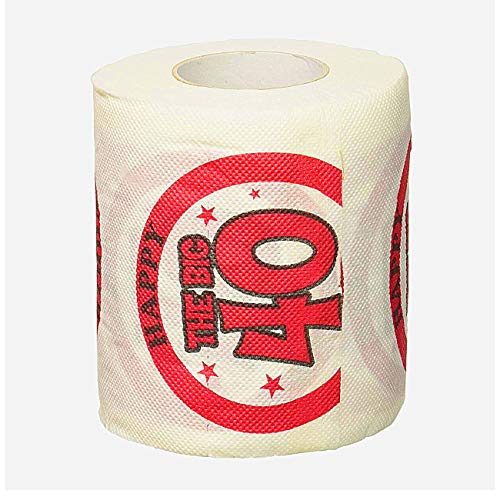 Forum Novelties 72105 40. Geburtstag Toilettenpapier, Rot