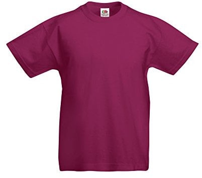 Fruit of the Loom Childrens/Kids Original Short Sleeve T-Shirt (5-6 Years) (Burgundy)