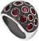 Glamour World Damen Ring Turtle 925/000 Sterlingsilber Zirkonia rot