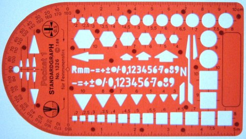 Kombi-Schablone 'Pocket-I' - Stencil aus Pappe
