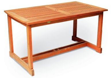 MERXX Esstisch aus Eukalyptus in braun, ca. 140x80 cm