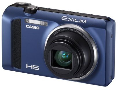 Casio EXILIM EX-ZR400 Digitalkamera (16,1 Megapixel, 7,6 cm (3 Zoll) Display, 25-Fach Multi SR Zoom, Triple Shot, HDR) blau