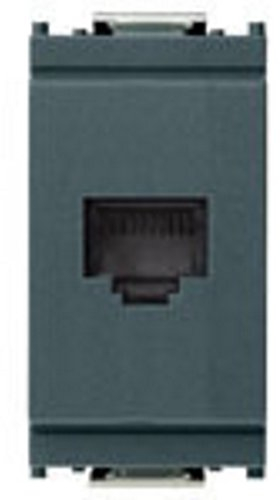 Vimar 16337 Idea Presa RJ45, 8 posizioni 8 contatti (8/8), morsetti a vite, grigio