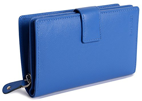 Bifold RFID Wallet Clutch – Genuine Leather Purse with Large Zipped Coin Pocket & High-Capacity Card Holder | Luxury Gift for Women | SADDLER