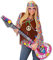 NET TOYS Aufblasbare Gitarre Deko Luftgitarre Hippie Rocker Inflatable Guitar Rockstar Gummigitarre Party Gitarren Instrument Mottoparty Musikinstrument Accessoire Partydeko aufblasbar