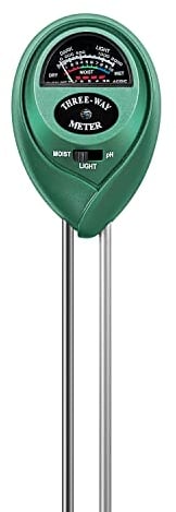 VIVOSUN Bodenmessgerät, 3-in-1 Pflanzenfeuchtigkeitsmesser, Licht- und pH-Tester für Zuhause, Garten, Rasen, Landwirtschaft, Innen- und Außenbereich