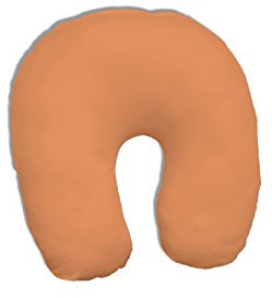 Dukal | Bezug für Nackenhörnchen | 45 x 12 cm | aus hochwertigem DOPPEL-Jersey | 100% Baumwolle | Farbe: apricot