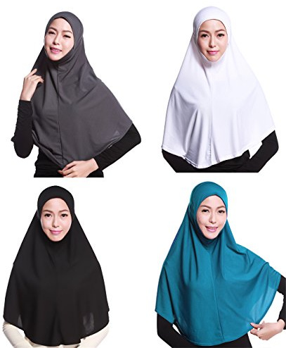 GladThink 4 X Full Cover Frauen Muslim Hijab Caps Islamische Schals