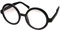 grinderPUNCH Adult Vintage Inspired Large Round Circle Clear Lens Non Prescription Glasses
