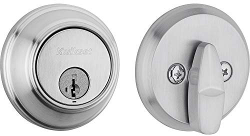 Kwikset 98190-003 816 Key Control Single Cylinder Door Lock Deadbolt Featuring SmartKey Security for Master Keying Multi-Family Housing and Tenant Key Control in Satin Chrome