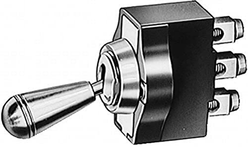 HELLA 6FG 002 312-002 Schalter - S28 - Kippbetätigung - Anschlussanzahl: 3 - Schraubkontakt - geschraubt - Wechselschalter - Bohrung-Ø: 12.5mm - Farbe: chrom
