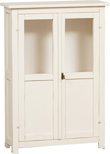 Biscottini Buffetschrank Holz massiv Made in Italy - Vitrinenschrank Vintage 68 x 25 x 98 cm - Küchenbuffet buffetschrank landhausstil - Wohnzimmer möbel