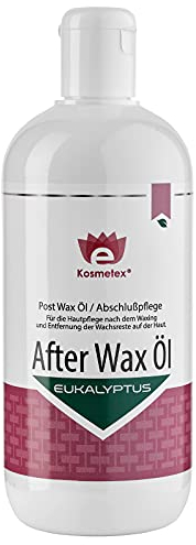 Kosmetex After Wax Öl mit Eukalyptus entfernt Wachsreste nach dem Wachsen - eine frische Waxing Abschlußpflege, 500ml