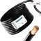 EBROM Batteriekabel, Aderleitung SCHWARZ, H07V-K 6-10 - 16-25 - 35-50 - 70 oder 95 mm² Batterie Kabel 99,9% OFC Kupfer, Meterware, Ihre Auswahl: 25 mm2, x Stück im Warenkorb = x Meter von 25mm2