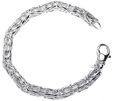 Königskette Armband, rund 8mm - Länge 26cm, 925 Silber