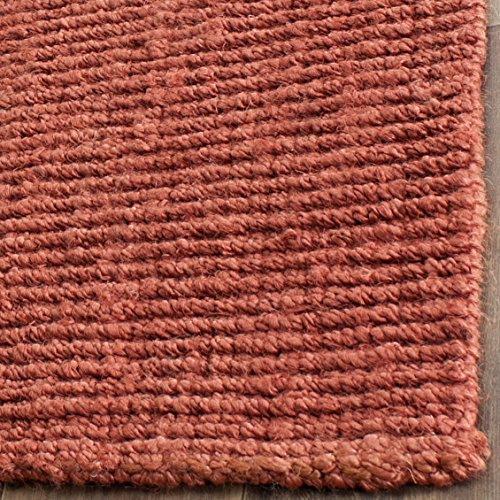 SAFAVIEH Naturfaser Teppich für Wohnzimmer, Esszimmer, Schlafzimmer - Natural Fiber Collection, Kurzer Flor, Rost, 91 X 152 cm