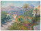 ARTLAND Wanddeko Leinwand Bilder Wandbild 80x60 cm Landschaften Straße Pflanzen Paradies Strada Romana in Bordighera 1884 Impressionismus Claude Monet T6ZY