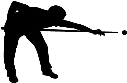 Samunshi® Wandtattoo Billardspieler Wandaufkleber Billard 120 x 78cm schwarz