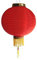 AAF Nommel ® Lampion 1 Stk. Nylonstoff rot rund Ø 40 cm, asiatisch traditionell, Nr. 140