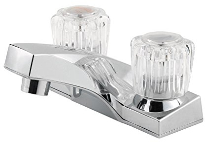 Pfister LG1435002 Badezimmerarmatur 2-Griff, 4-Zoll-Centerset in Chrom poliert, LG1435002