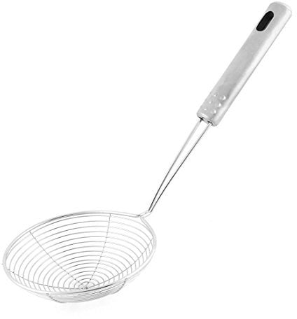 sourcing map -Filtro de alambre en espiral, Mesh, Kitchen Sartén espumadera Colador Cucharón diámetro de 6pulgadas