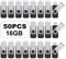 TOPESEL 50PCS 16GB Bulk USB 2.0 Flash Drive Swivel Memory Stick Thumb Drives Pen Drive (16gig, 50 Pack, Black)