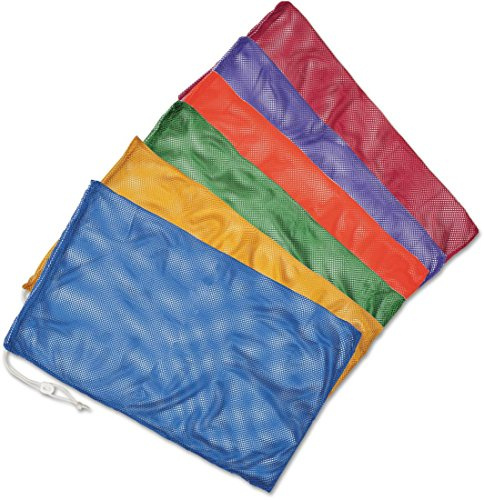 Champion Sports Borsa per attrezzature sportive in rete, multiuso, in nylon, con chiusura a cordoncino e targhetta identificativa, per palloni, spiaggia, lavanderia