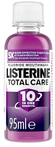 Listerine Total Care Antibacterial Mouthwash, Clean Mint, 95 ml, Oral Care