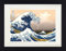 1art1 Katsushika Hokusai Poster Die Große Welle Vor Kanagawa Gerahmtes Bild Mit Edlem Passepartout | Wand-Bilder | Im Bilderrahmen 40x30 cm