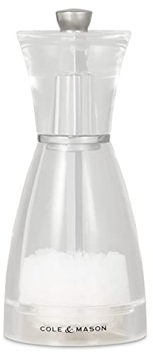 Cole & Mason H35701P Pina Pfeffermühle, Gewürzmühle, Acryl, 125mm, Precision+, Enthält 1 x Pfeffermühle