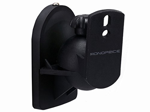 Monoprice 106979 Speaker Wall Mounting Bracket - Black (Set of 2)