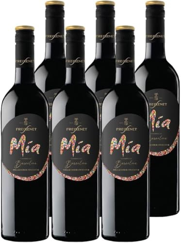 Freixenet Mia Tinto Rotwein (6 x 0,75 l) – fruchtiger, vollmundiger spanischer Rotwein mit mediterranem Charakter – passend zu Tapas, Pasta und Grill – Wein aus Spanien