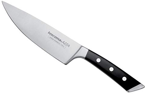 Tescoma 884529 Azza Coltello Cuoco, Acciaio Inossidabile, Nero, 16 cm, 1 Pezzo