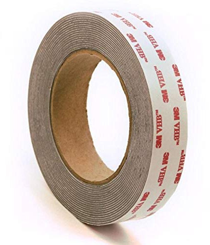 3 M 4941 Very High Bond konform Acryl Schaumstoff Klebeband, doppelseitig VHB Acryl-Klebstoff, Liner, 45 mil Dick, dunkelgrau, 2,5 cm Breite, 5 yard Rolle